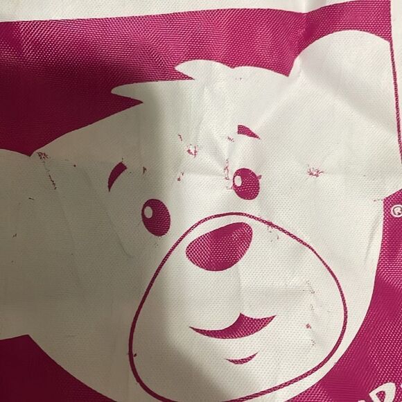 Build a bear workshop New York City BABW pink white mesh drawstring book bag - Picture 4 of 8